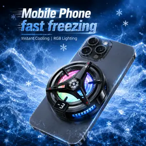 Mobile Phone Semiconductor Cooler, Fast Cooling Refrigerator for Phones, 2-In-1 Magnetic Back Clip Compatible with Different Devices, Quick Cooling with Three Adjustable Levels