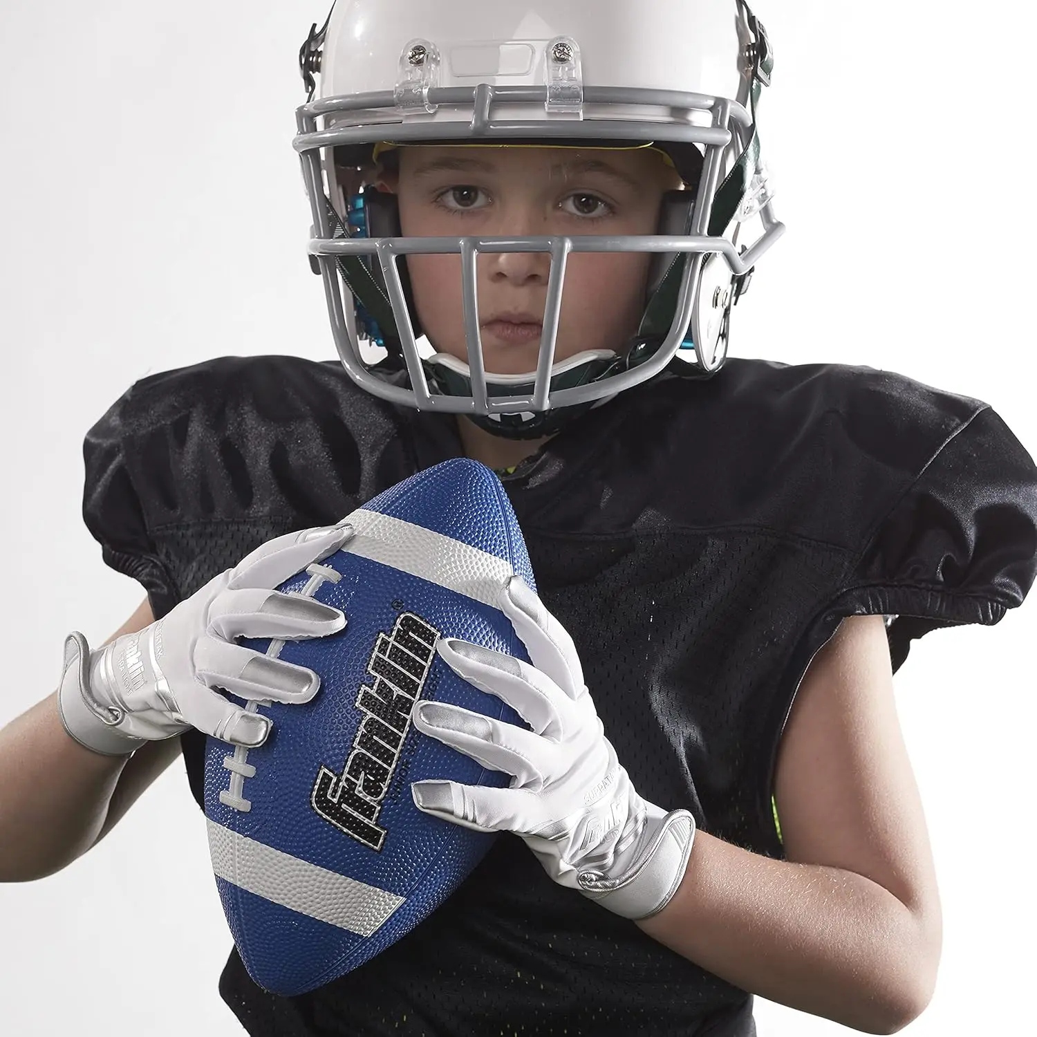 Grip-Rite 100 Youth Junior Size Rubber Footballs for Kids - Peewee Kids Durable Outdoor Footballs - Single Footballs + 6 Football Bulk Packs Available