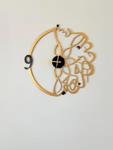 Arabic Wall Clock | Luxury Wooden Calligraphy Décor | “Bismillah Al-Rahman Al-Rahim” | Modern Islamic Home Art – Multiple Sizes