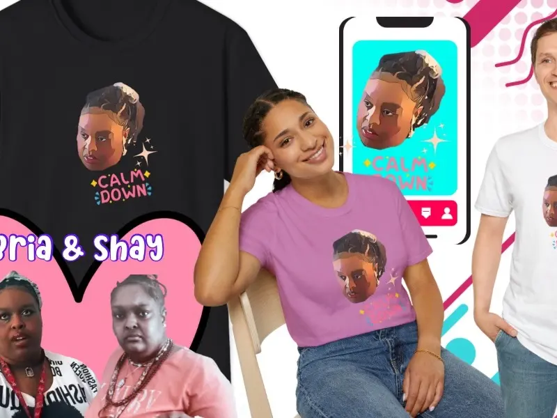 Unisex Shay Calm Down Shirt - Shay and Bria TikTok - Multiple Sizes/Colors