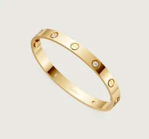 Pre-owned Cartier LOVE bracelet, classic model, 4 dia yellow gold