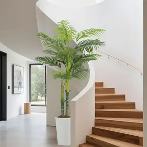 Garvee 6FT Artificial Palm Tree - Realistic Indoor Tropical Areca Floor Plant with Sturdy Base in Pot, Perfect for Home, Office, Living Room, and Backyard Decor