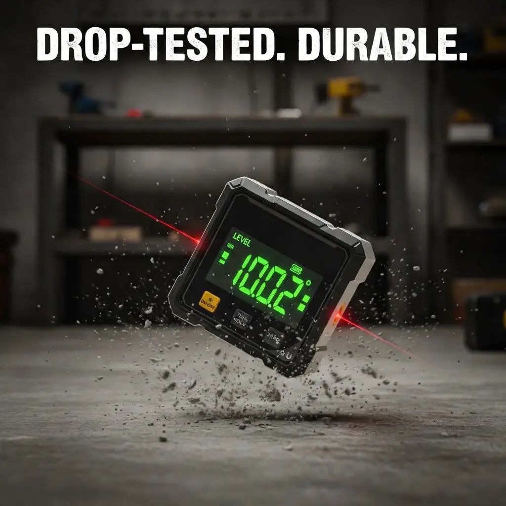 Magnetic Digital Level & Bevel Gauge — Electronic Angle Finder for Table Saw Blade Setting, Tile & Carpentry