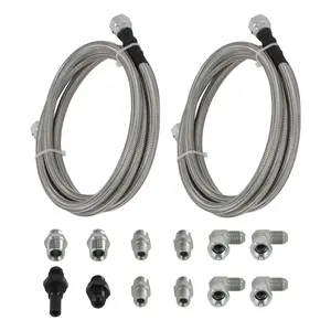 6AN 70 Braided Transmission Cooler Lines KitFor compatible for GM 4L60E 4L80E OFK19-70-SS