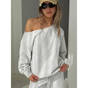 Wellness Off the Shoulder Jumper Grey Marle