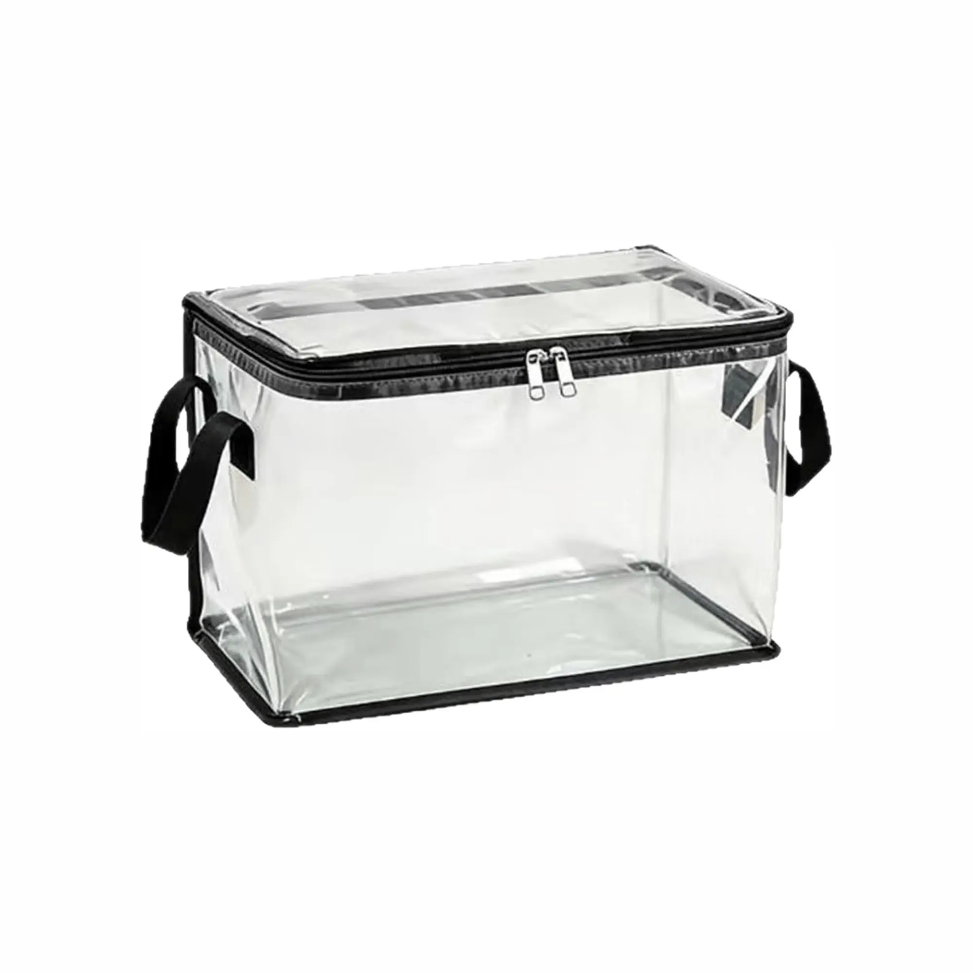 Clear Clothes Storage Bag, See-Through Design,38*32*24cm, Clear Storage Bins with Lids, Garment Bag with Handles, Multi-Room Utility, for Bathroom Bedroom Basement Transparent Storage Bag 15 x 12 x 9.5 inches