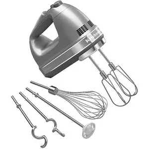 KitchenAid 9-Speed Hand Mixer with Accessories - Contour Silver