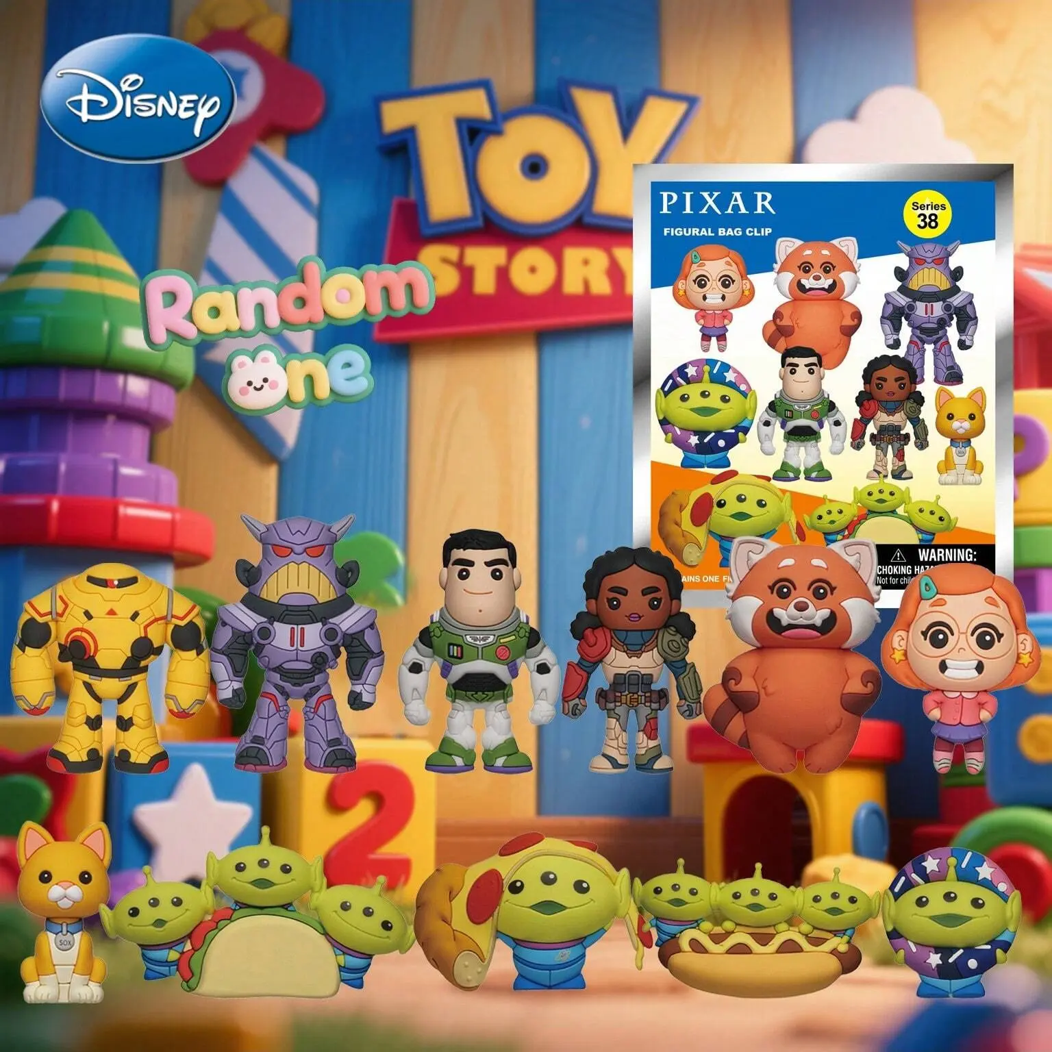 1PC Toy Story Disney 3D Figurine Keychain Collectibles Series