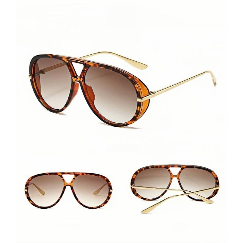 〖Summer Turn Up〗1 PCS New Fashionable Women's Glasses Unique Frame Design Stylish Dual Bridge Eyewear Tinted Lens Sunglasses