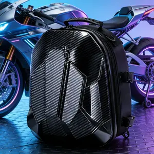 New Motorcycle Helmet Bag, Waterproof Durable Rider Bag, Large Capacity Bike Travel Backpack, Motorbike Storage Gear, Rear Seat Pack
