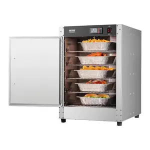 【Father's Day gift】VEVOR Hot Box Food Warmer, 5-Tier Concession Warmer with Water Tray, 5 Pans, Single-door and Adjustable Shelves, Stainless Steel Food Warmer Cabinet, Ideal for Storing Pizza, Chicken, Restaurant