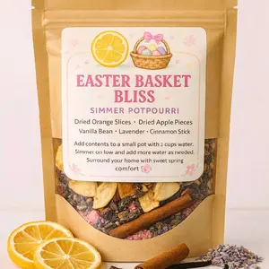 Easter Basket Bliss Simmer Potpourri – Spring Citrus & Vanilla Scent with Lavender
