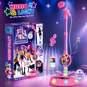 Unleash Your Child's Inner Pop Star! ThisKaraokeMicrophoneToy with Colorful LEDLights & Built-in MusicEncouragesSinging,Boosts Confidence, and Makes aPerfectBirthday Gift forchildren Aged 3-8.Fun,Educational, and Hours ofEntertainment!