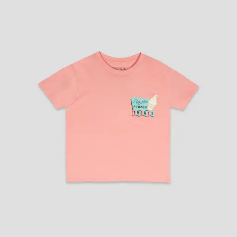 Youth Frozen Treats Strawberry Ice Cream Sundae Graphic Tee, Funny Graphic Tees, Cotton Chest Design, Cold Wash Kids' Sports Clothing