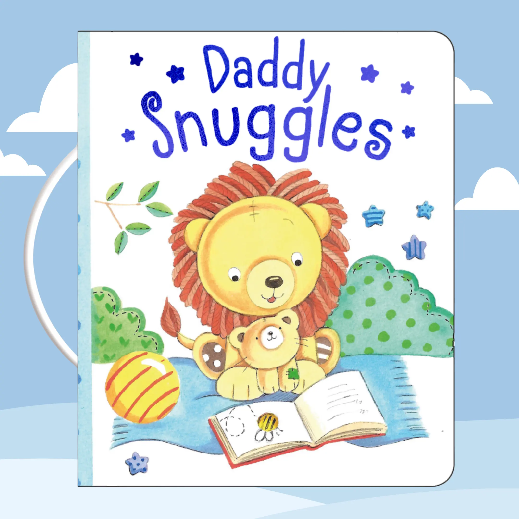 Art-Infused Daddy Snuggles Picture Story Book for Kids - English Style Bedtime Storybook, Paperback Edition, Carry Handle-Equipped for Comfortable Reading Environment