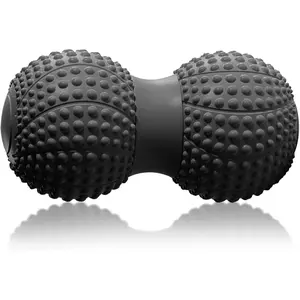 Peanut Massage Ball for Deep Tissue, Trigger Point Therapy, Myofascial Release – Double Lacrosse Foam Roller for Back, Neck, Foot, Muscle Relief, Yoga & Physical Recovery (Black)