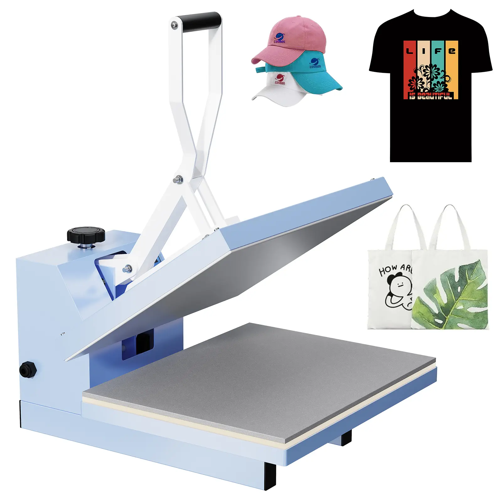Heavy Duty 16x20 Inch Industrial Heat Press Machine, Large Control Panel, Even Heat Distribution Technology, Digital Sublimation Transfer for T Shirts, Clothing, Canvas Bags