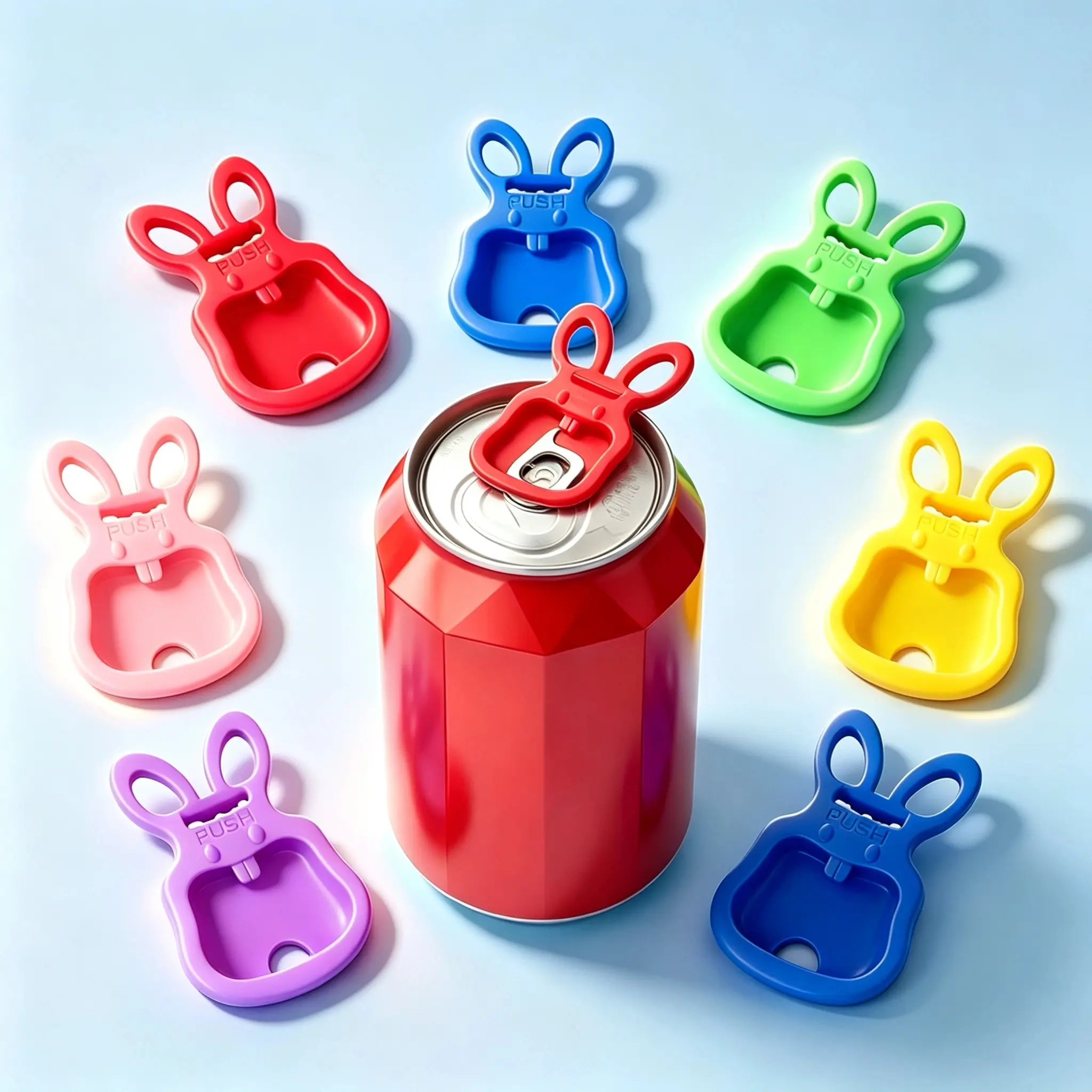 80 PCS Colorful Soda Can Opener Set & Leak-Proof Drink Covers Manual Easy Can Tab Openers Reusable Protector Caps for Pop Coke Beer Tab Can Openers Can Prevent Dust at the Party, BBQ, Beach