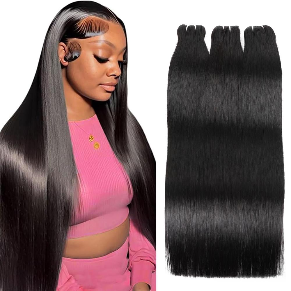 15A Upgraded 100% Premium Raw Human Hair Body Wave Sew in Silky Straight Human Hair Bundles Salon Quality Quick Weave Hair Extensions #Outdoorfun SpringStatements