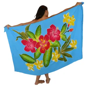 Hand-painted batik sarong - Blue 113