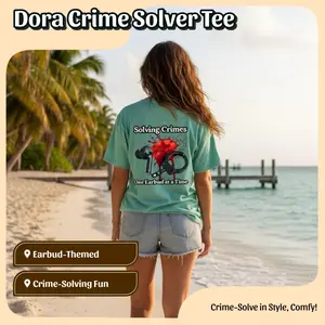 Dora The MF Explorer solving crime one earbud at a time. Unisex Comfort colors T-Shirt.