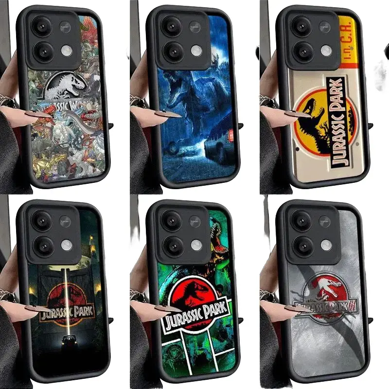 Jurassic Park Dinosaur World Shockproof Phone Case For iPhone 17 Promax 17E 16 Plus 15 14 13 12 11 Pro 17Air & Samsung Galaxy S26 Ultra S25 S24 S23 S22 Plus FE - Anti-Fall Silicone Smartphone Shockproof Sof Protective Black Back Cover