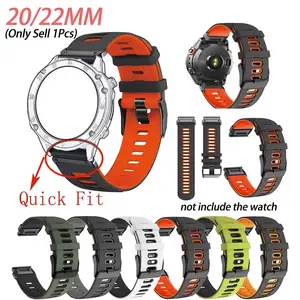20mm/22mm Silicone Soft Strap For Garmin Active/Vivoactive 6 5/Venu 3 Sq/Forerunner 570 165 265 Band For Amazfit/Huawei  Bracelet