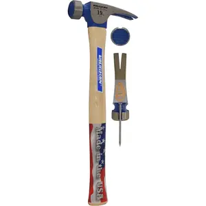 CF2 California Framer 19 oz Milled Nail Starter Made in the USA Extra Large Striking Face Rust-resistant Powder Coat Finish VN11600