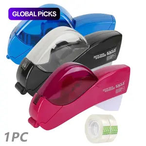 Automatic Tape Dispenser with 2 Rolls, Handheld Operation, Fits 1/2-Inch and 3/4-Inch Wide Tape, Ideal for Mother's Day, Thanksgiving and Christmas Gift Wrapping, Crafts and Packaging