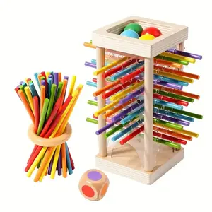 Wooden Building Block Tower Game - Interactive Puzzle Blocks Set, Parent-Child Bonding Activity, Logic Skill Enhancer, Classic Tabletop Easter Gift