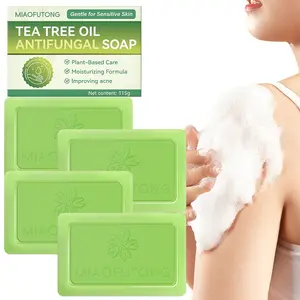 115g tea tree oil facial cleansing soap, body cleansing soap, rich in tea tree essential oil and glycerin, deeply cleanses the skin, moisturizes and nourishes, evenly distributes skin tone, makes the skin more radiant, suitable for both men and women