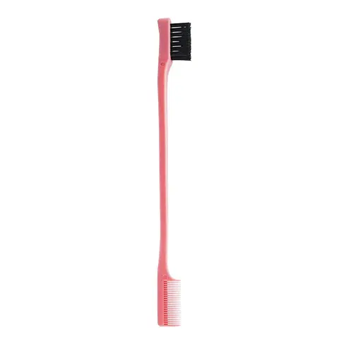 Double-Sided Multi-Functional Plastic Eyebrow Brush - Durable Body, Ergonomic Design, High-Quality Materials, Comfortable Elastic Soft Bristles, Portable ABS Wig & Hair Extension Accessory for Lashes, Eyebrows, Bangs, Hairlines, Shortest Hairs