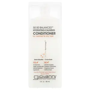 Giovanni 50:50 Balanced™, Hydrating-Calming Conditioner, For Normal to Dry Hair, 2 fl oz (60 ml)