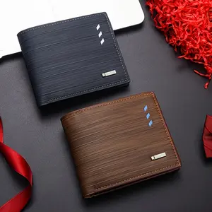 Men's Premium Business Wallet - Blue with Rivet Accents, Zippered Coin Pocket, Multiple Card Slots & ID Holder, Durable Design for Business & Leisure, Ideal Gift for Valentine's Day, Father's Day, Thanksgiving, Sturdy Stitching