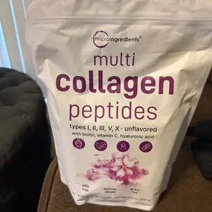 Product Review of Micro Ingredients Multi Collagen Peptides Powder - Hydrolyzed Protein Peptides (Type I,II,III,V,X) with Hyaluronic Acid, Biotin & Vitamin C Unflavored from S**E