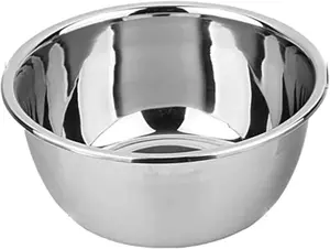 Stainless Steel Mixing Bowl, 5.8QT Salad Bowl, Metal Bowls, Stainless Steel Basin, Heavy Duty Deeper Edge Mirror Finish Dishwasher Safe Bowl (L)