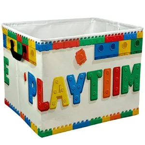 Colorful Building Block Design Playtime Storage Baskets Storage Boxes Home Decor Storage Clothes Organization And Storage Home Decor Storage Holiday Gifts，Laundry Hamper，Laundry Baskets