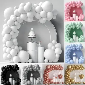 Solid Color Foil Balloon Bundle |   Pastel Macaron Party Decor Kit for Birthday, Wedding, Baby Shower |   Premium Metallic Balloon Set