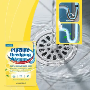 Jue Fish Pipeline Cleaning Powder, Multi-Scene Drain Cleaner, Dissolves Blockages, Removes Odors, Effective Plumbing Solution