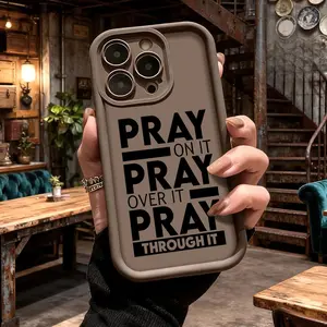 Cool Inspirational Faith Quote Typography Design Case for iPhone 17 16 15 14 Pro Max 13 12 11 XR XS Plus Air Slim Shockproof Anti Drop Protective TPU Cover