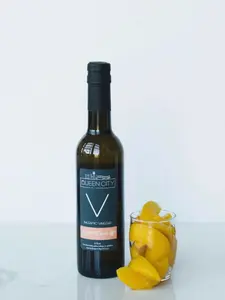 Queen City White Peach Balsamic Vinegar - Rich Sweet Decadent Flavor for Pasta Cheese Fish Salads Breads Fruits & Chicken