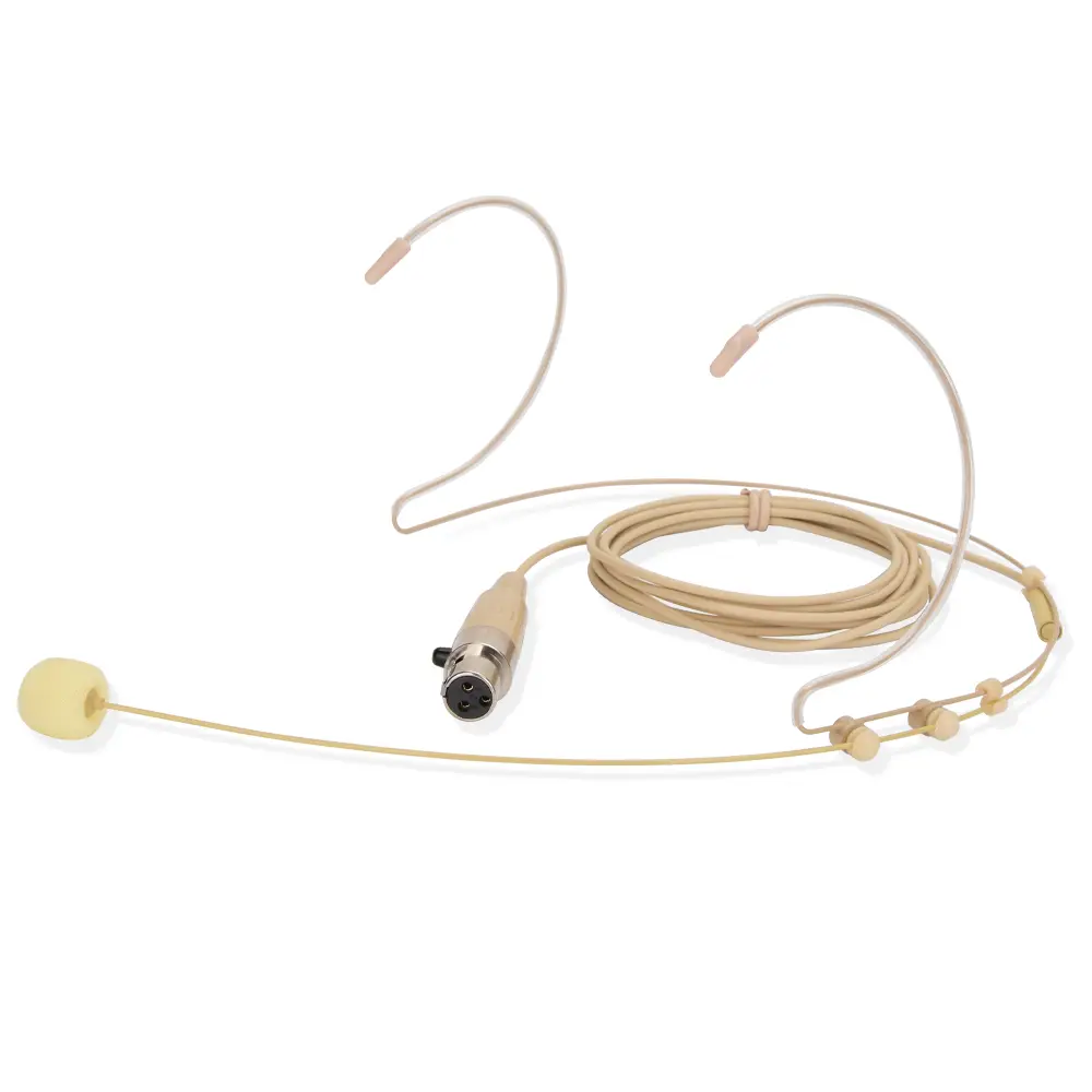 Head-Mounted Dual Ear Hanging Microphone - Lightweight Hands-Free Headset, Mini 3-Pin XLR TA3F Plug, Compatible with AKG Wireless Systems, Electronic Audio Mic for Performances and Toys & Hobbies
