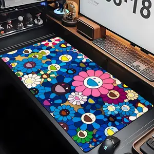 Art T-Takashi Murakamis Mouse Pad XXL Gamer Gaming PC Computer Otaku Locking Edge DIY Customized Photo Laptop Notebook Desk Mat