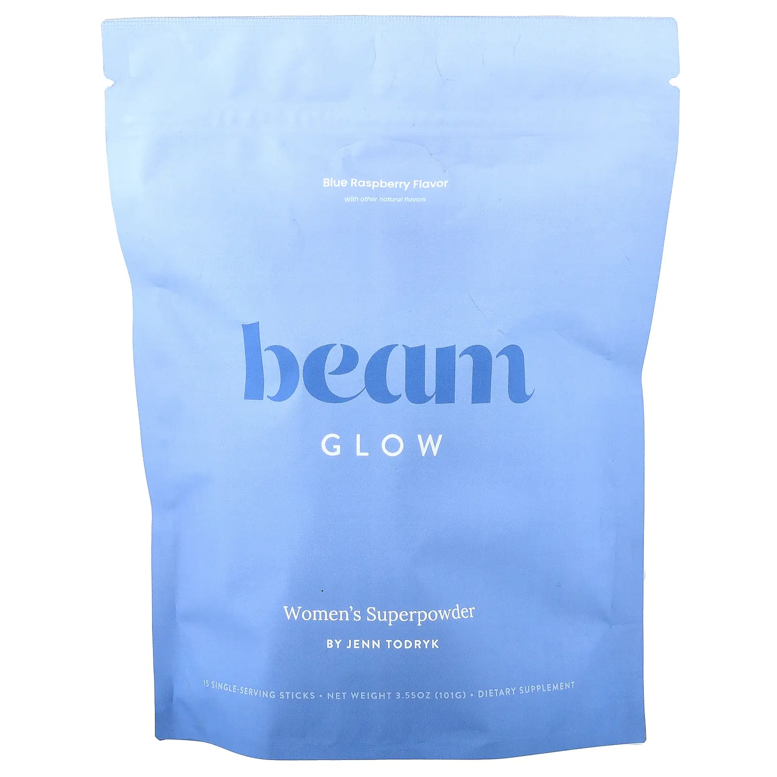 Beam Glow, Blue Raspberry, 15 Stick Packs, 0.23 oz (6.7 g) Each