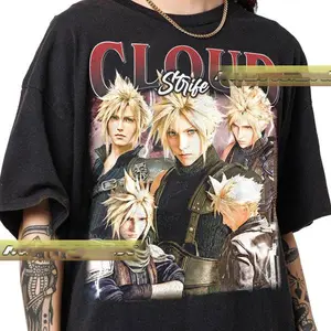 Vintage Cloud Strife FF7 T-Shirt - Perfect Gift for Men and Women Tshirt Casual Fashion