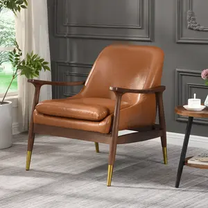 Calista Mid-Century Brentwood Faux Leather Chair