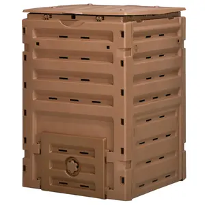 Lightweight sturdy garden compost container eighty ventilation holes for home outdoor organic waste fermentation
