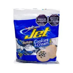 Jet Burbujas Cookies & Cream - 10 Filled White Chocolate Bubbles - Sweet Treats for Any Occasion - Bonbon, Snack, Creamy, Dessert Easter Day