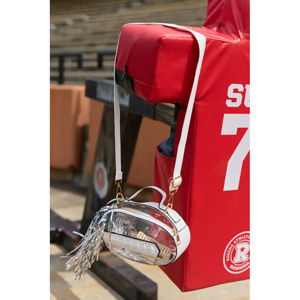 Kelce White Football Clear Bag