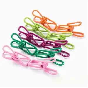 PVC Coated Steel Clips, Versatile for Sealing Food Packaging, Chip Bags, Clothes, Paper Packages, 10 Pieces, Spring & Summer Essentials